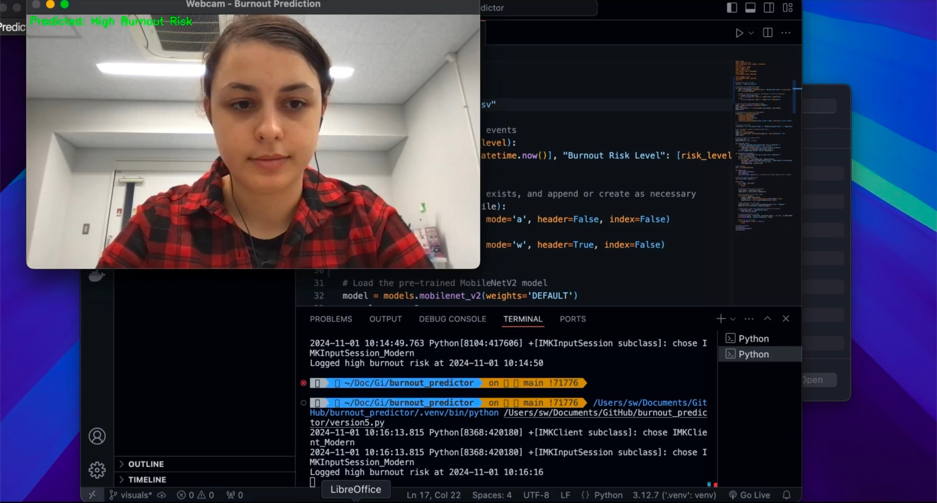 Original Demo of Burnout Predictor